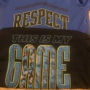 Lot of 2 Russel Beans boys athletic shirts size 14